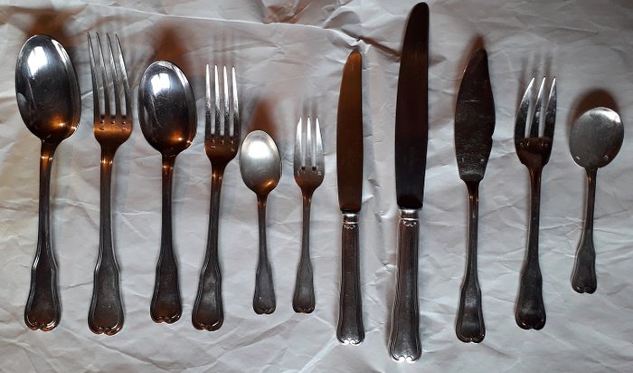 RAVINET D'ENFERT - Cutlery set - Art Deco - Silver-plated metal