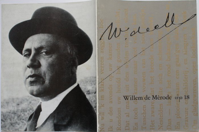 Original Manuscript Willem De Mérode Handwritten Poem