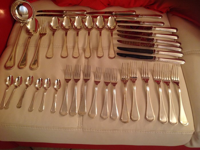 Cutlery set (75) - .800 silver - Calegaro - Italy - Second half 20th century