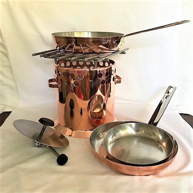 Spring/Culinox - chafing dish / flaming set (4) - copper