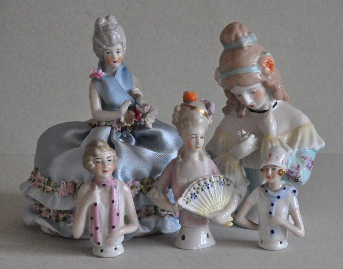 Half Doll (5) Muñeca de porcelana (5) - Porcelana