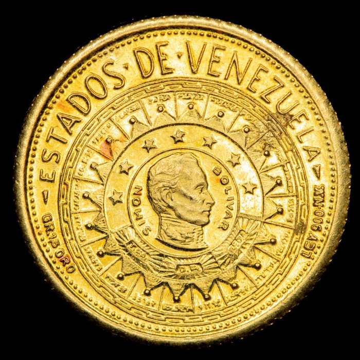 Venezuela - Serie áurea - Estados de Venezuela · GR 1,5 ORO · LEY .900. N.V. SIMON BOLIVAR - Gold