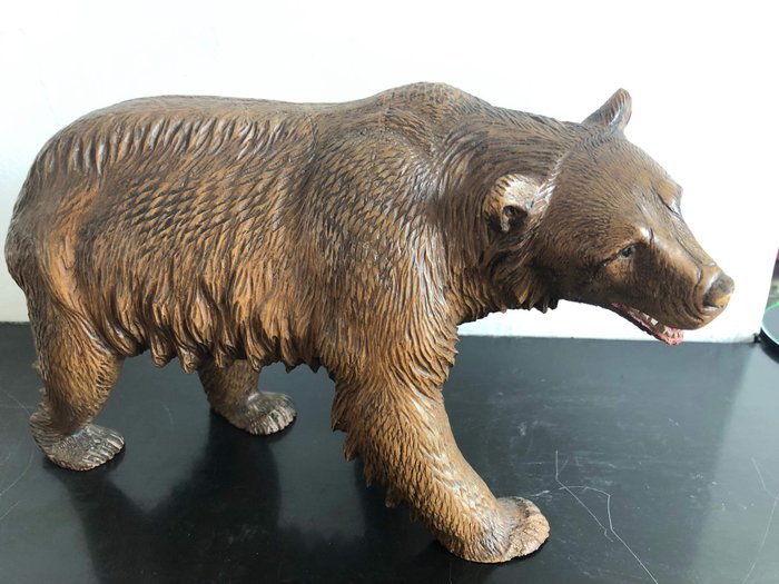 Black Forest - Sculptură, urs - Lemn - Prima jumătate a secolului 20