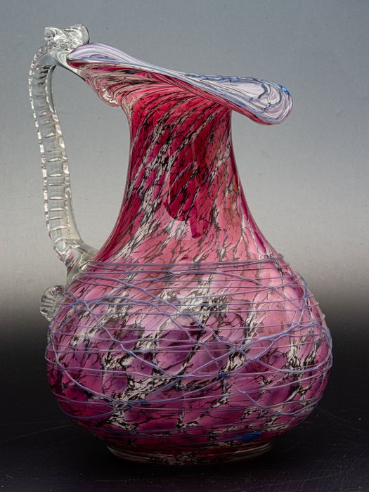 Erwin Gaschler - Alwe - Regenhütte - Vase mit Griff - Höhe 23 cm - Glas