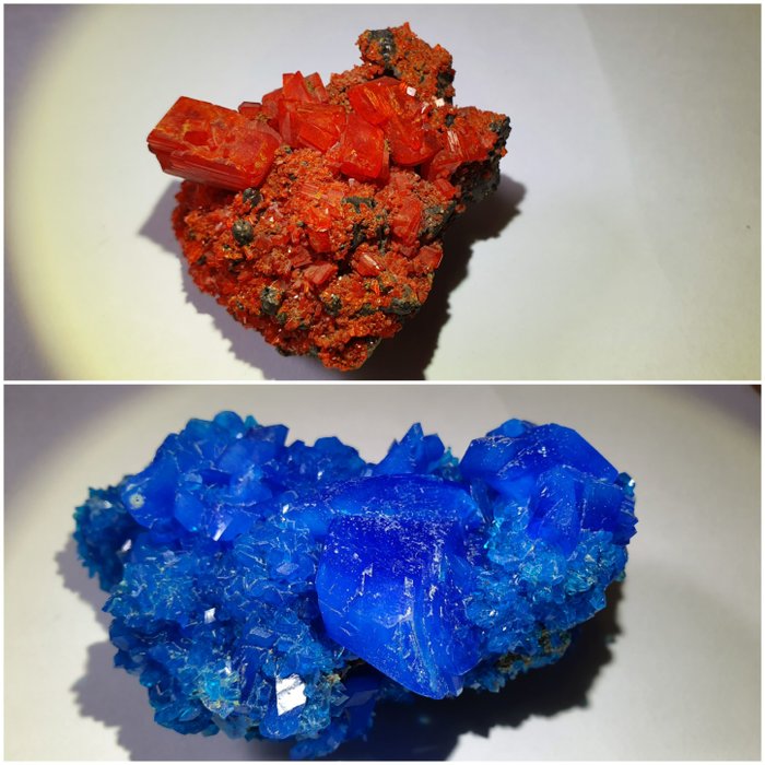Lopezit / Chalkanthit Kristalle auf Muttergestein - 68×50×113 mm - 161 g - (2)
