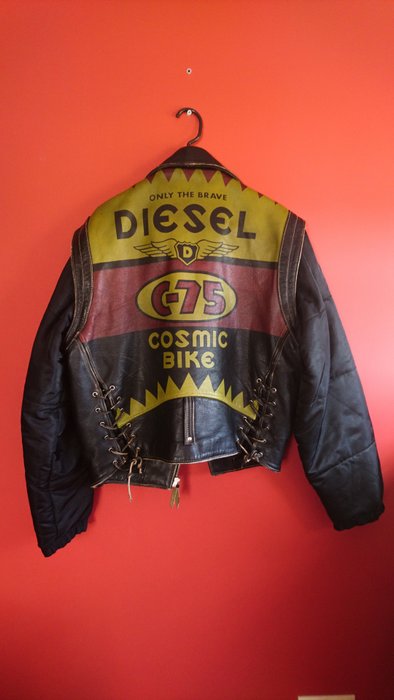 DIESEL Leather Jacket Black Size: XL For Sale in London, Greater London |  Preloved