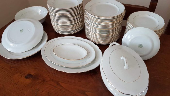 S.C Richard - Dinner set (80) - Art Nouveau - Porcelain