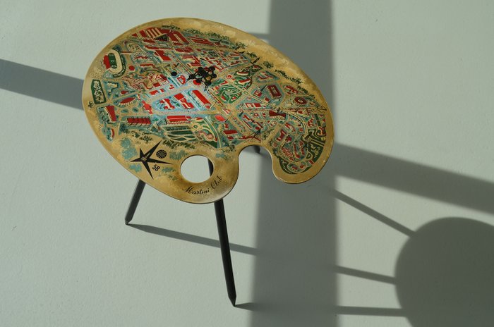 Lucien De Roeck  -  Bois Manu  - 專為58世博會設計的“調色板”桌 - 馬提尼俱樂部