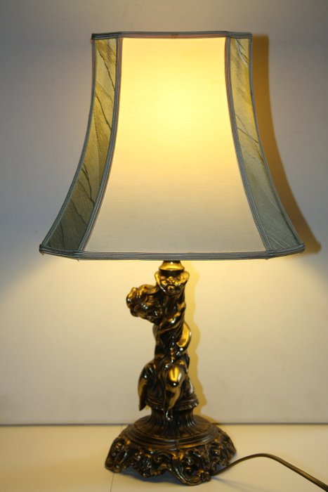 L&L WMC  - Gyönyörű Vintage asztali lámpa - Viktoriánus-kori - Sárgaréz