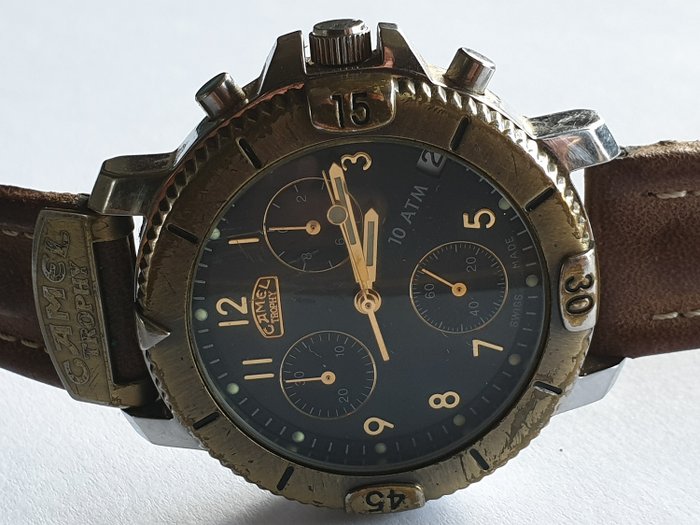 腕表 - Camel Trophy Swiss Vintage Quartz Chrono Men's Watch 618.1580-1599 - 1980