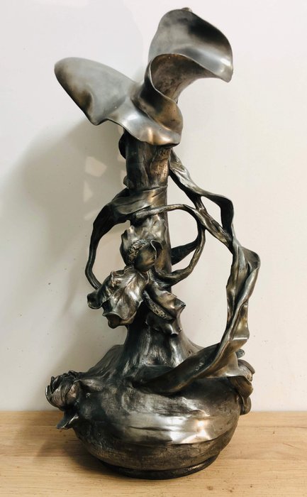 P. Rigual - 'Delirium of Iris' - Grote Art Nouveau-vaas (64 cm)