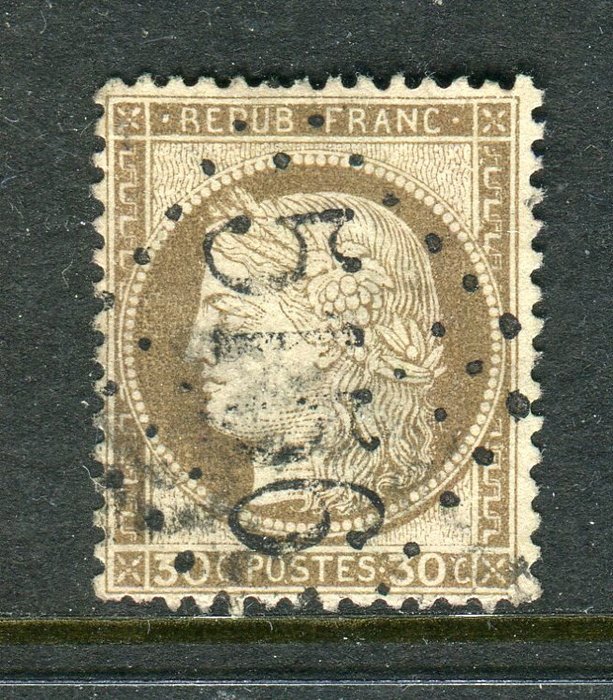 Frankreich 1871 - Extremely rare No. 56 - “GC 5156” Cavalle office postmark - Signed Calves.