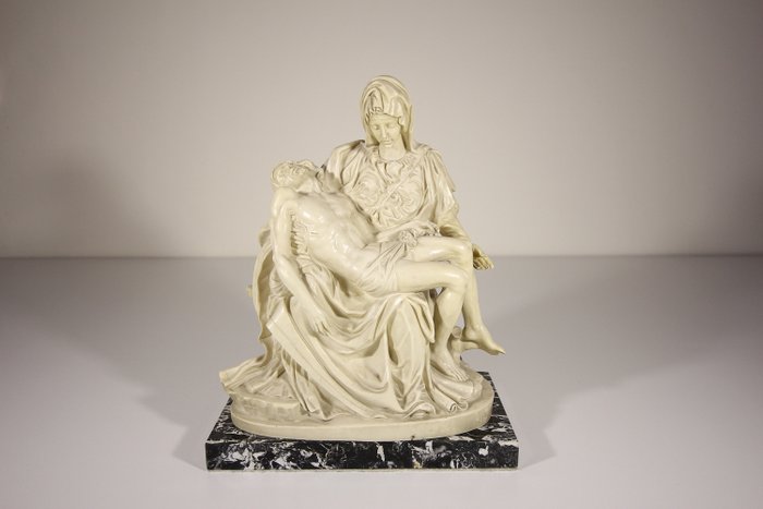 Amilcare Santini - 米開朗基羅的Pietà - 很棒的複製品 - 大理石粉