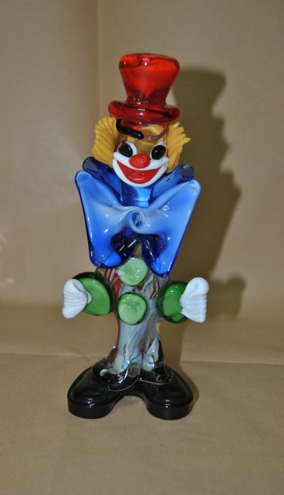 vintage Murano Clown (1) - Glas