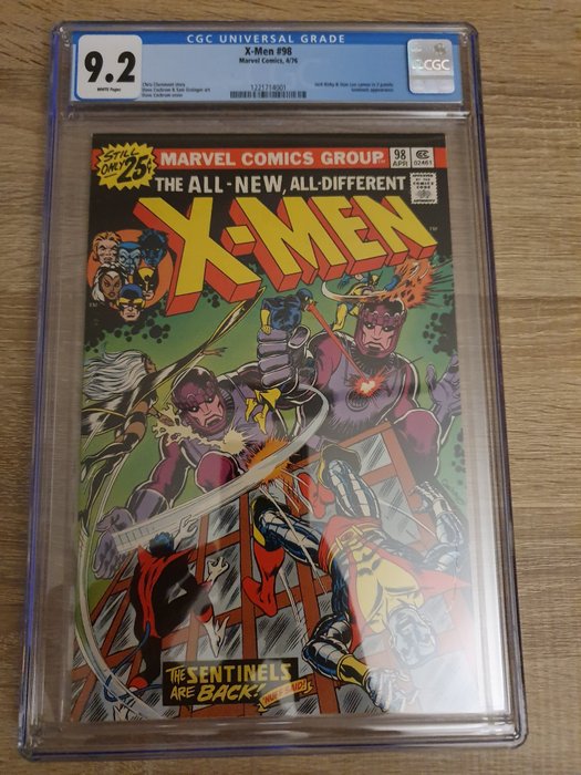 X-Men #98 - CGC Graded 9.2 - Very high grade - Sentinels, Jack Kirby & Stan Lee - Losbladig - Eerste druk - (1976)
