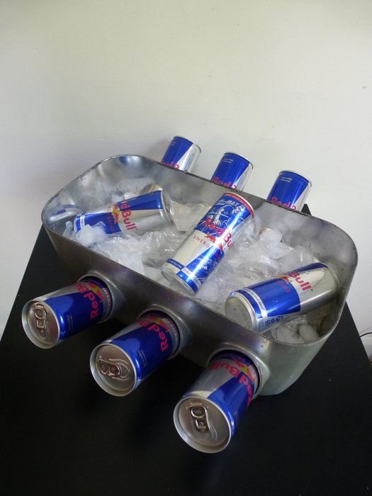 Red Bull - Red Bull Ice bucket Cooler F1 V6 engine design and promo T-Shirt (2) - Aluminium