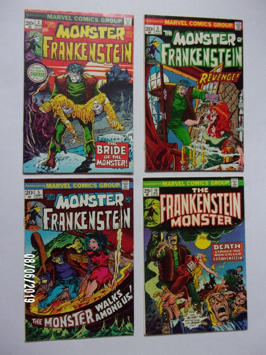 FRANKENSTEIN 2, 3, 5 & 10 - The Bride of the Monster - Eerste druk - (1973/1974)