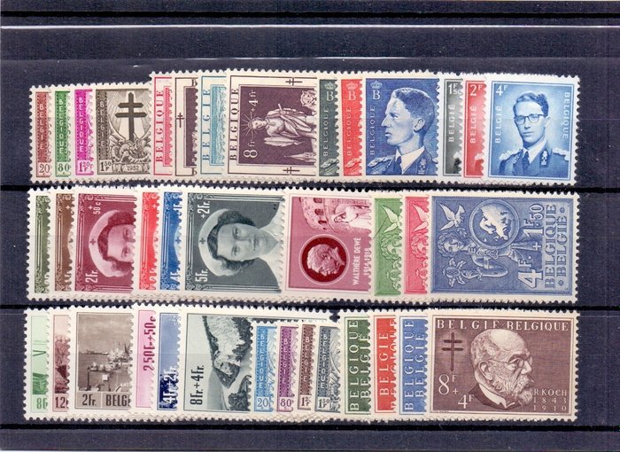 Belgium 1952/1953 - Teljes kötet 1953 és East Cantons 1952 - OBP/COB 900/937