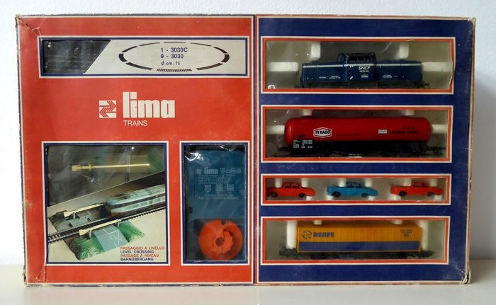 Lima H0 - Coffret - Rails, Transformateur, Passage à niveau et Machines