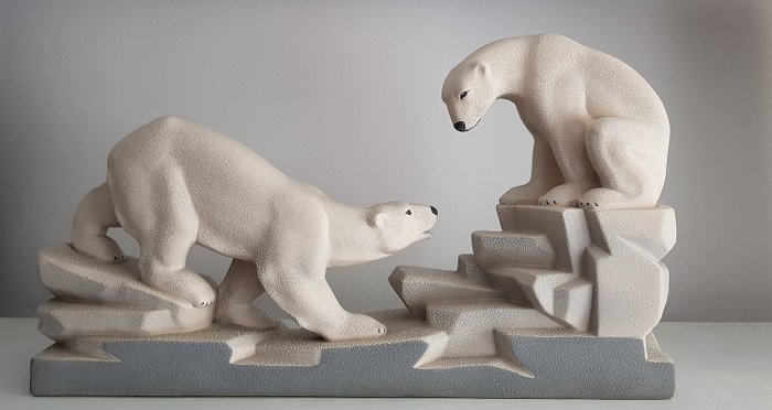Charles Lemanceau - Sainte Radegonde - Ours polaires Art déco