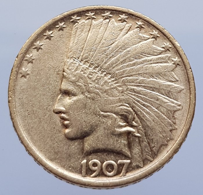 États-Unis - 10 Dollar 1907 Indian Head - Or