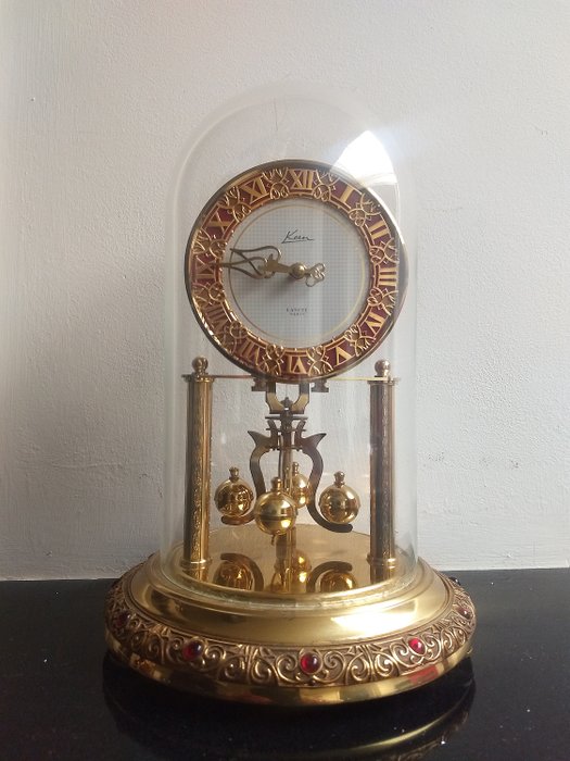 週年紀念時鐘 - Kern Lancel Paris - 黃銅, 玻璃 - 20世紀中葉