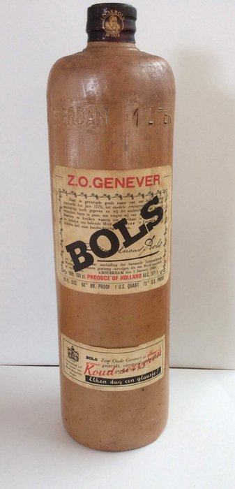 Lucas Bols - Z.O. Genever - b. 1960‹erne - 1,0 liter