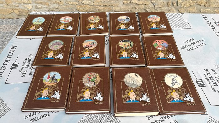 Tintin - Rombaldi - L oeuvre intégrale d' Hergé - Les 13 vol. - avec coffret 8 livrets - 13x C - (années 80) - Erstausgabe
