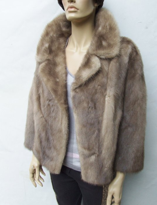 Regina Pelze - Real MINK Fur Jacket - Size: EU 42 (IT 46 - ES/FR 42 - DE/NL 40), M