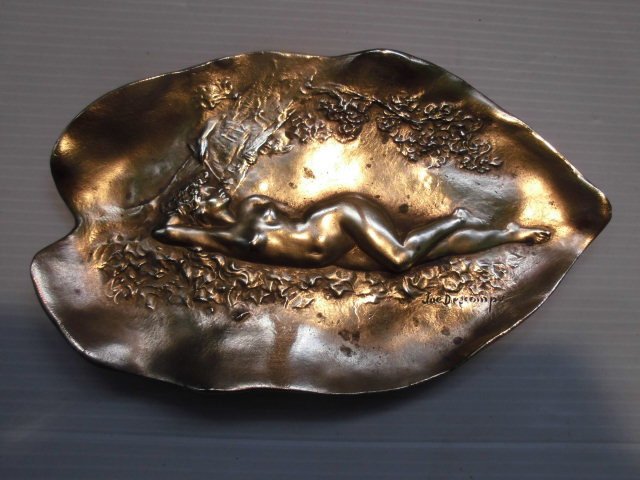 Joe Descomps - Art Nouveau bronsskål / skål