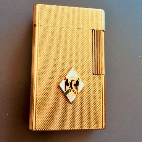Dupont - Lighter - 18K gold plated foreign army army legion, works