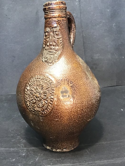 Frechen - Bartmann 壺 (1) - 中世紀前期 - 陶器, 陶瓷