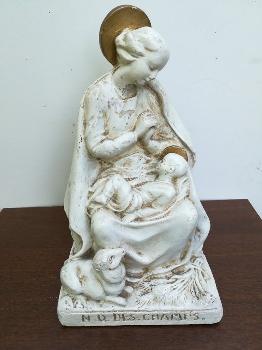 Sculpture of virgin with child Guido Casci - plaster