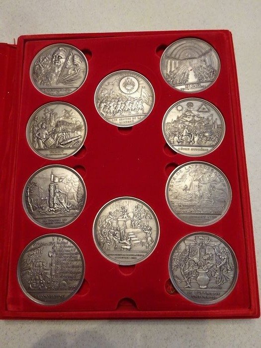 France - Monnaie de Paris - Collection de 15 médailles 'Bicentenaire de la Révolution Française'  1789-1989 - Bronze