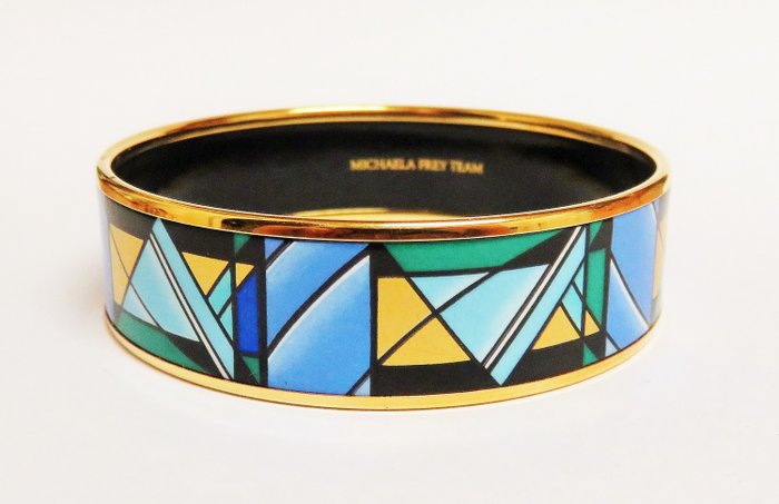 Michaela Frey Wille - 24K vergoldet fire enamel - Vintage bangle / bracelet