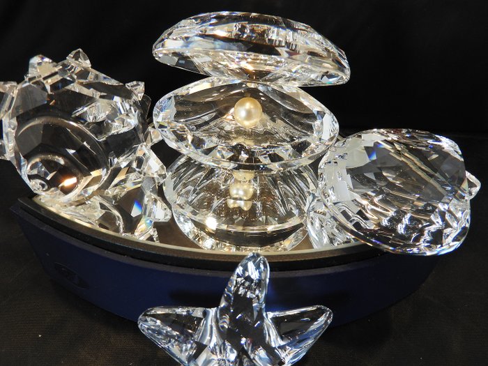 Swarovski - Concha com pérola e 3 conchas - Cristal