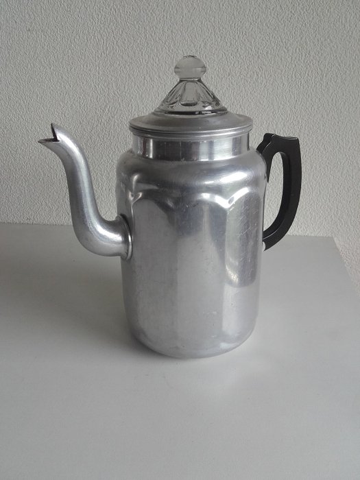 heel doolhof Mentor Ouderwetse koffiepot met toebehoren (1) - Aluminium - Catawiki