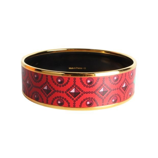 Red Enamel Bangle Bracelet - Catawiki