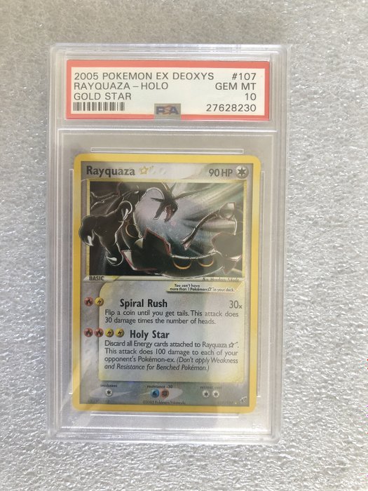 Pokemon - Pokémon - 交易卡 Rayquaza Gold Star US PSA 10 GEM MINT EX Deoxys Pokémon Card shiny TCG - 2005
