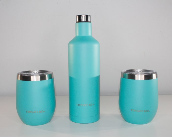 Tiffany & Co - Garrafa térmica com 2 xícaras - Tiffany - Conjunto de presente de natal