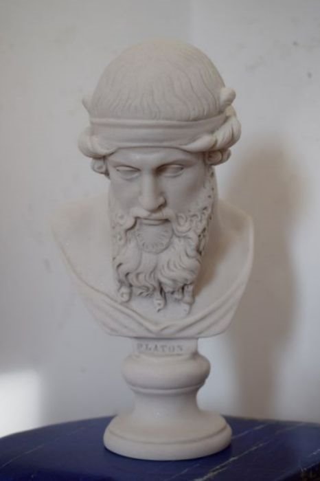 Busto de Platón - en polvo de mármol - Mármol