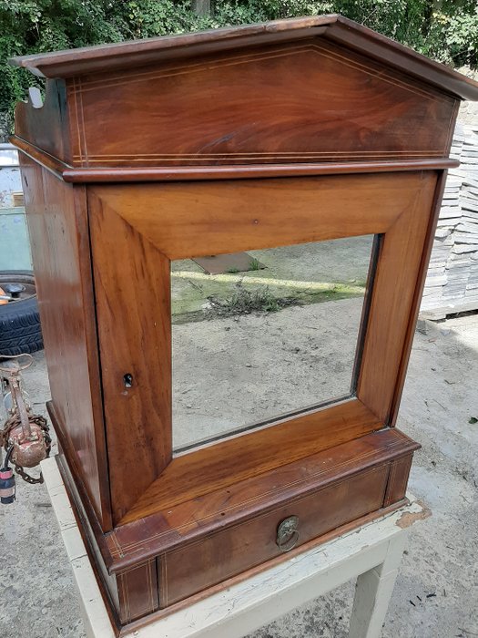 Small Cabinet With Front Mirror Glass Wood Catawiki