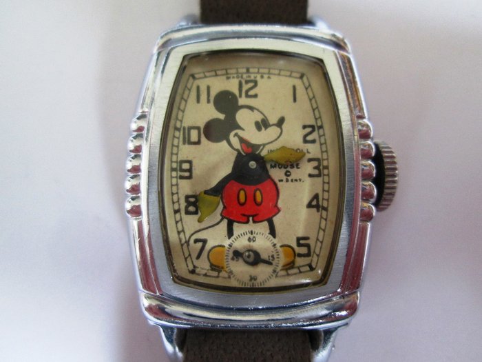 Walt Disney - Ingersoll vintage Mickey Mouse horloge - First edition - (1938)