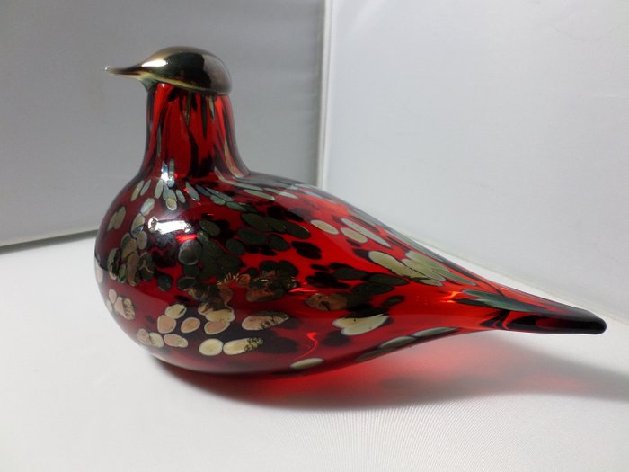 Oiva Toikka - Iittala - Szklany ptak Rubinowy ptak (1) - Szkło