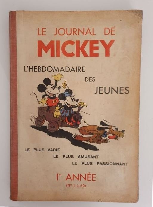 Le journal de Mickey, l'hebdomadaire des jeunes - 1ère année - no. 1 à 52 - 精装 - 第一版 - (1934/1935)