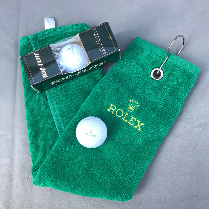 Rolex - Golf handdoek en 3 golfballen - Uniszex - 1990-1999