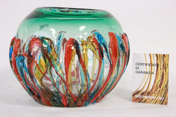 Signed SERGIO COSTANTINI - 美麗的原始穆拉諾花瓶(義大利)簽署 - 穆拉諾玻璃