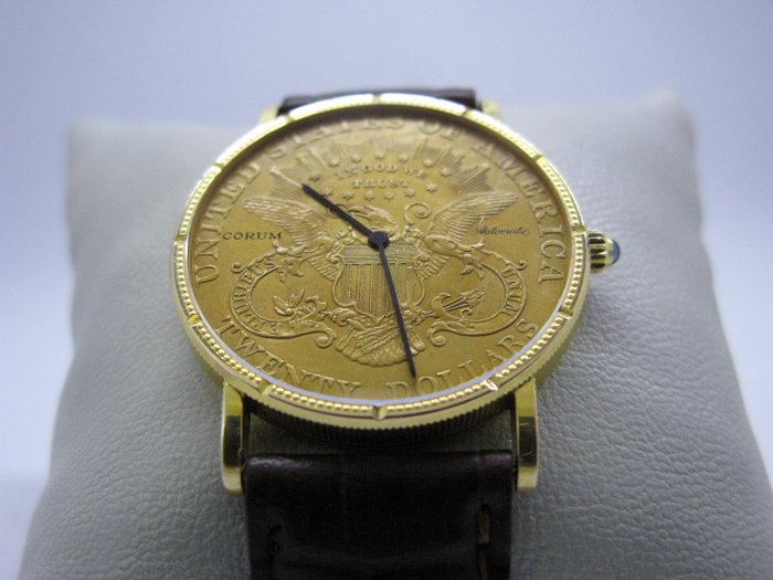 Corum - 18 gold Coin Watch 20 Dollar 1876 "NO RESERVE PRICE" - Extremely rare - Miehet - 1990-1999