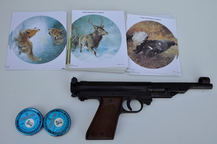 Niemcy - Made in West Germany - Luftdruck-Pistole Record - stern+FB - Knicker - Pistolet do przedmuchiwania - 4,5 mm