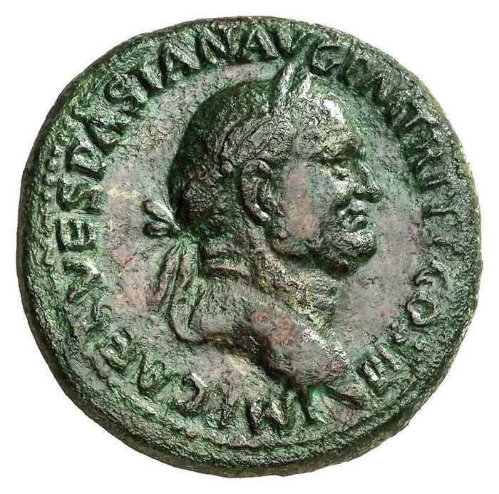 Romeinse Rijk - Sesterzio, Vespasiano (69-79 d.C.). Emissione del 71 d.C., della zecca di Roma - IVDEA CAPTA